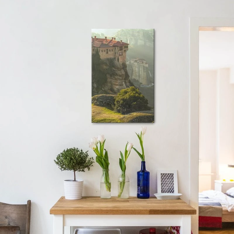Leinwandbild 40x60cm Hochformat, Berge & Gebirge Mateora Griechenland