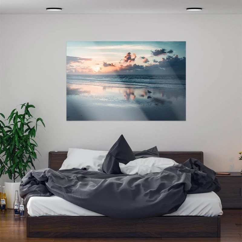 WandPoster 90x60cm Sonnenuntergang Nordsee, Strand & Meer