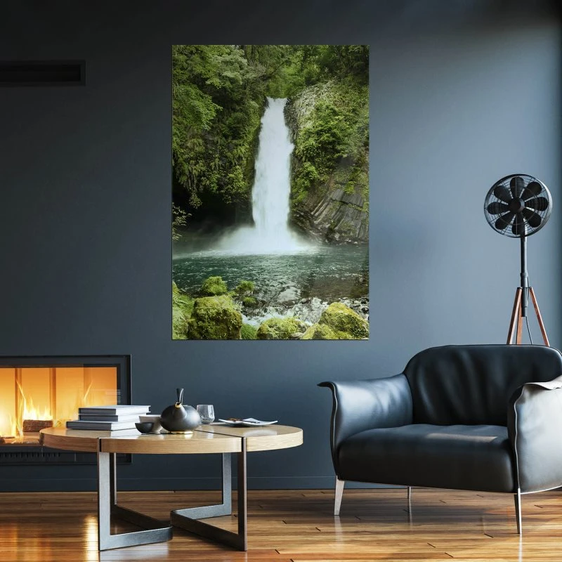 Poster 40x60cm im Hochformat, Minami Izu, Japan Wasserfall
