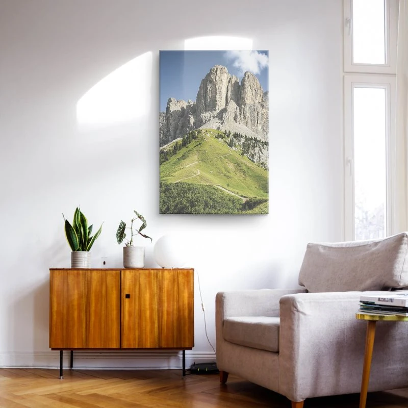 Keilrahmenbild Hochformat, Berge & Gebirge, Dolomiten Panorama 60x90cm groß