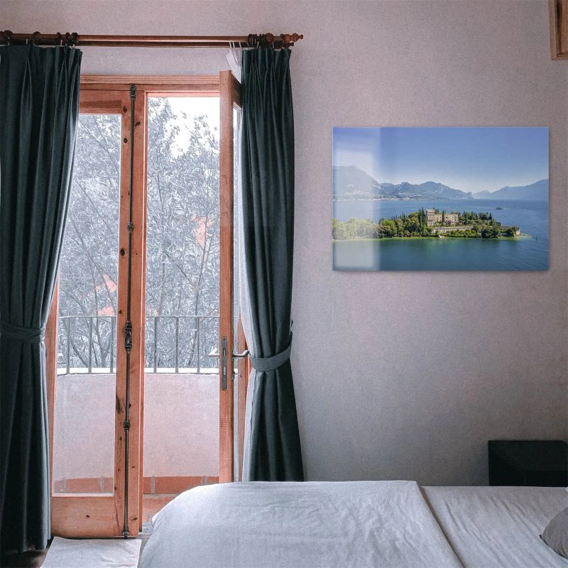 Strand & Meer Isola del Garda, Gardasee als Acrylglas Bild 120x60cm
