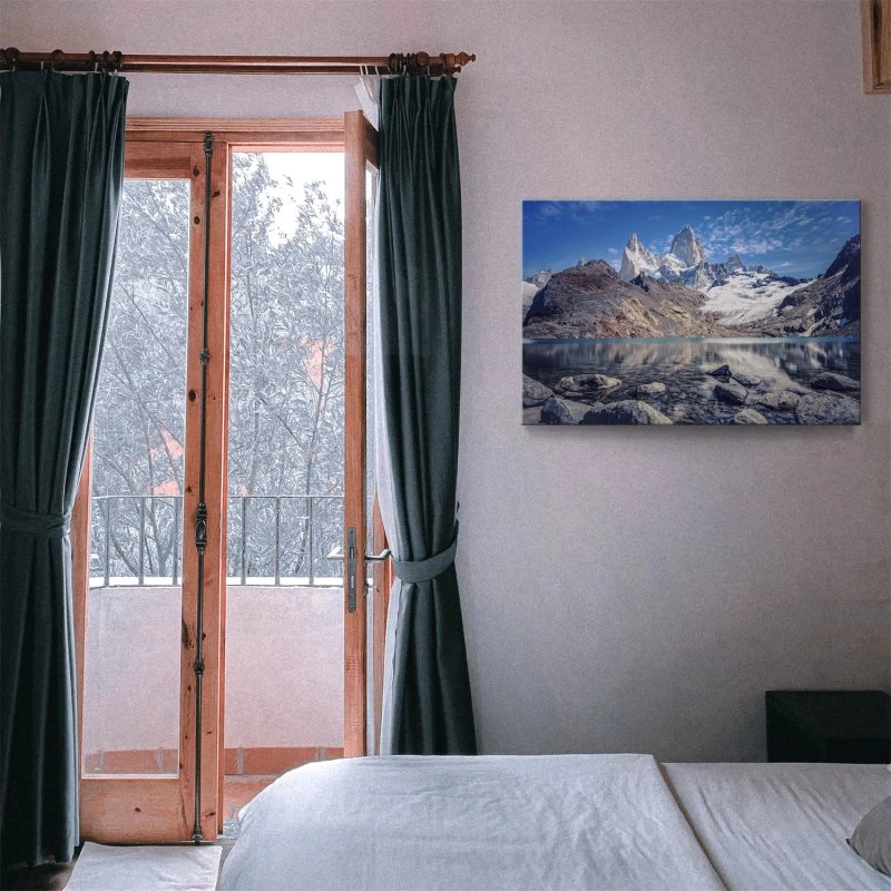 Berge & Gebirge Fitz Roy und  Cerro Torre als Keilrahmenbild 120x80cm