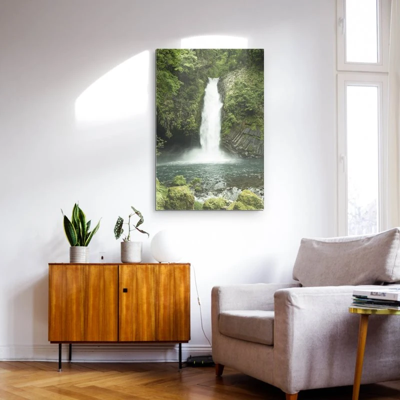 Alu-Dibond Bild im Hochformat, Wasserfall Minami Izu, Japan 40x60cm