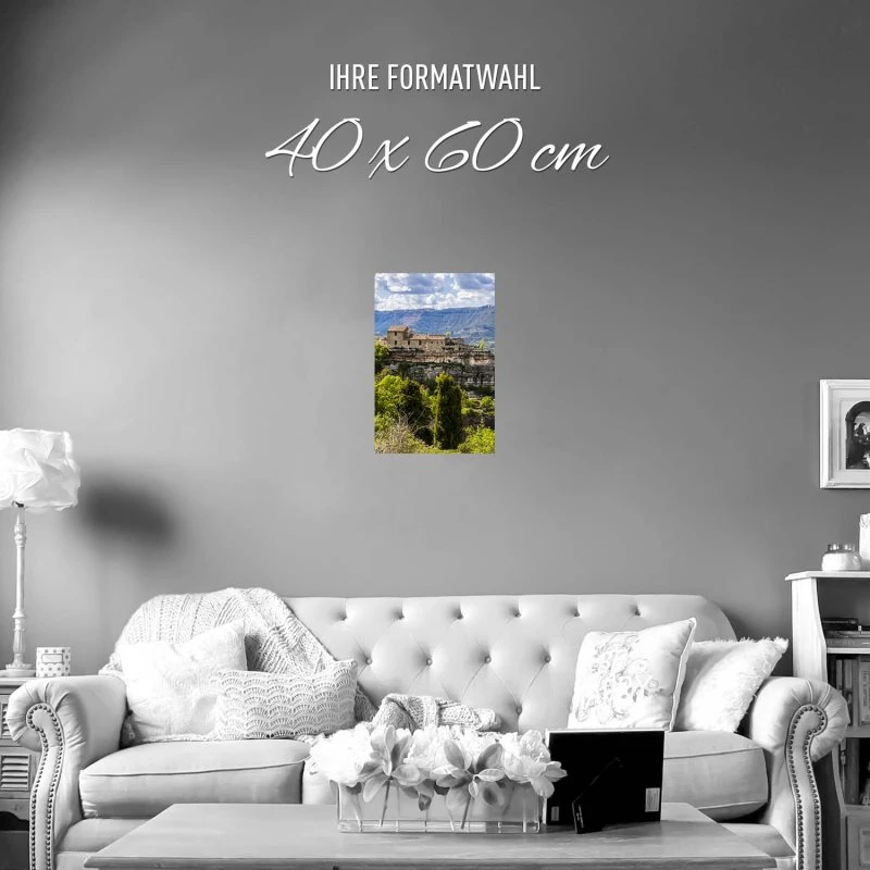 Poster 40x60cm im Hochformat, Spanien Dorf Siurana Berge & Gebirge