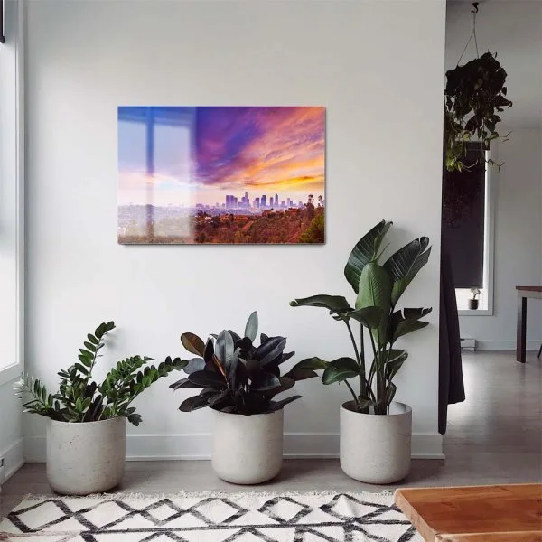 Skyline Los Angeles hills als Acrylglasverbund Bild 200x150cm