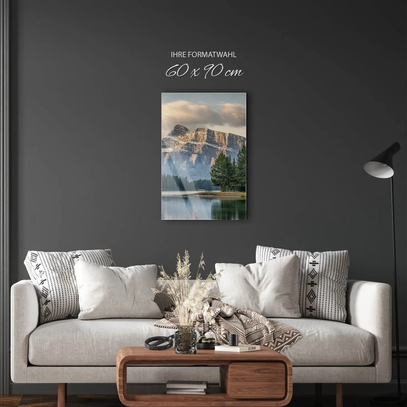 Berge & Gebirge im Hochformat, Kanada Mount Rundle als Acrylglas Bild 60x90cm