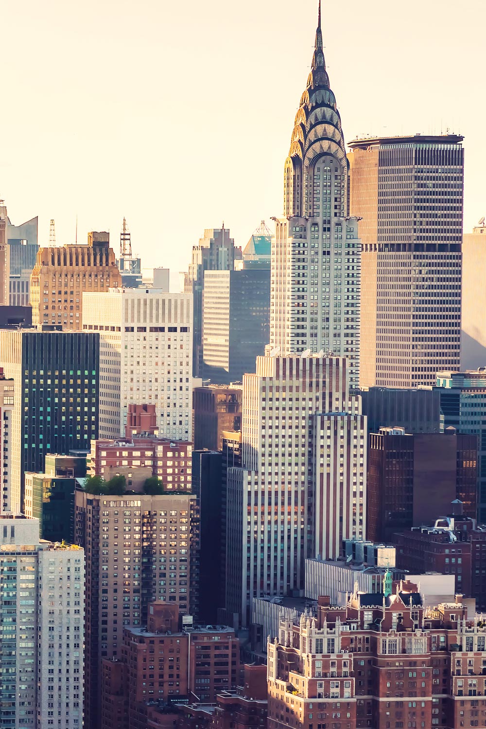 Skyline New York Vintage look Poster XXL 100x150cm im Hochformat