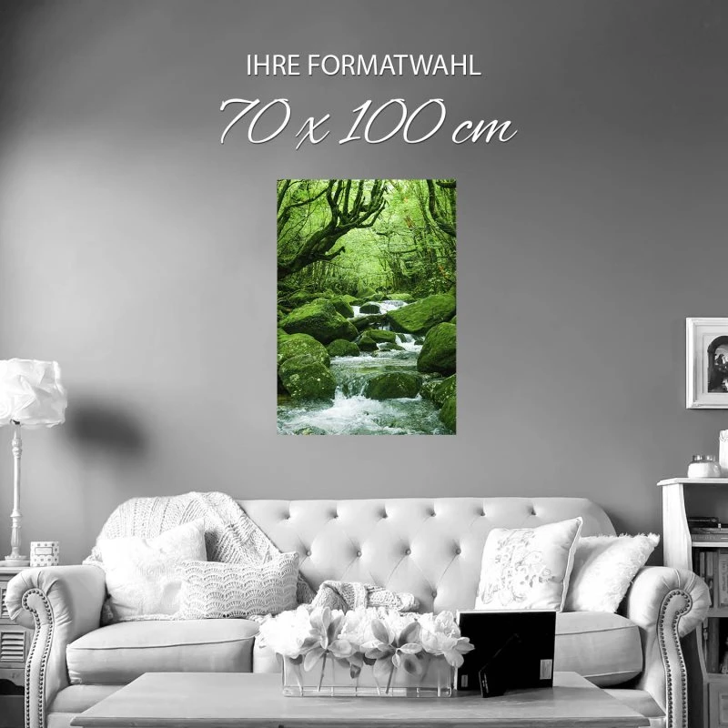 Poster Japan Waldbach Flüsse & Seen, 70x100cm groß