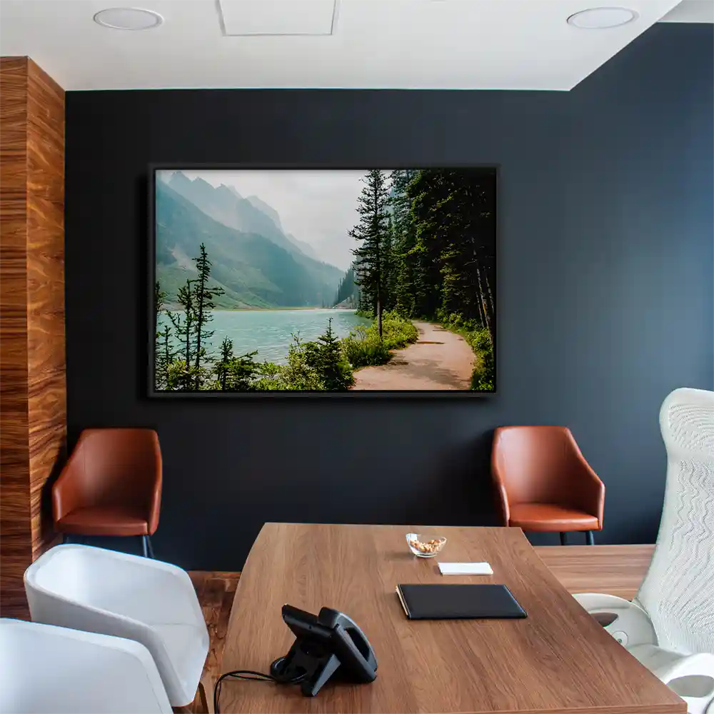 Flüsse & Seen Banff National Park Kanada im schwarzen Bilderrahmen, 150x100cm