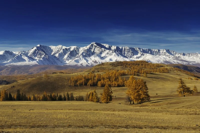 Berge & Gebirge irgendwo in Russland als Acrylglasverbund Bild 120x80cm