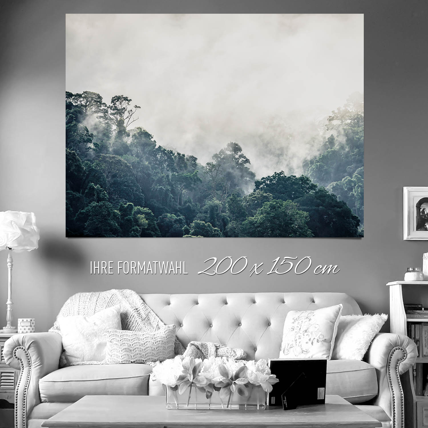 XXL Poster 200x150cm Dschungel weiter Ausblick
