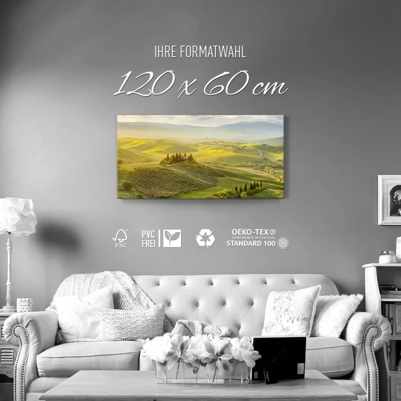 Leinwandbild 120x60cm Landschaft, Toskana, Italien
