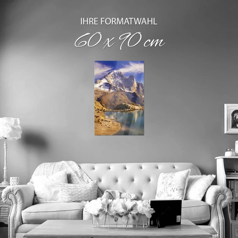 WandPoster Hochformat Berge & Gebirge Crystal Lakes Franz. Alpen, 60x90cm