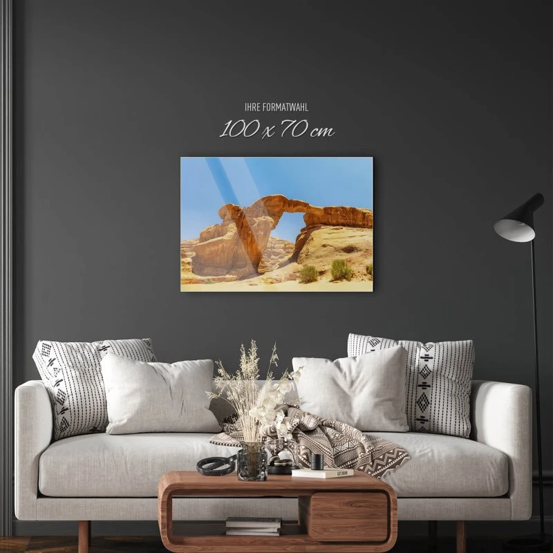 Acrylglasbild Wadi Rum Wüste, Berge & Gebirge, 100x70cm groß