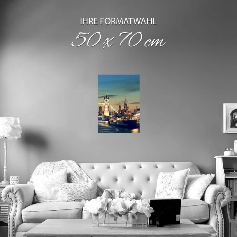 Poster 50x70cm London Themse Tower Bridge Flüsse & Seen