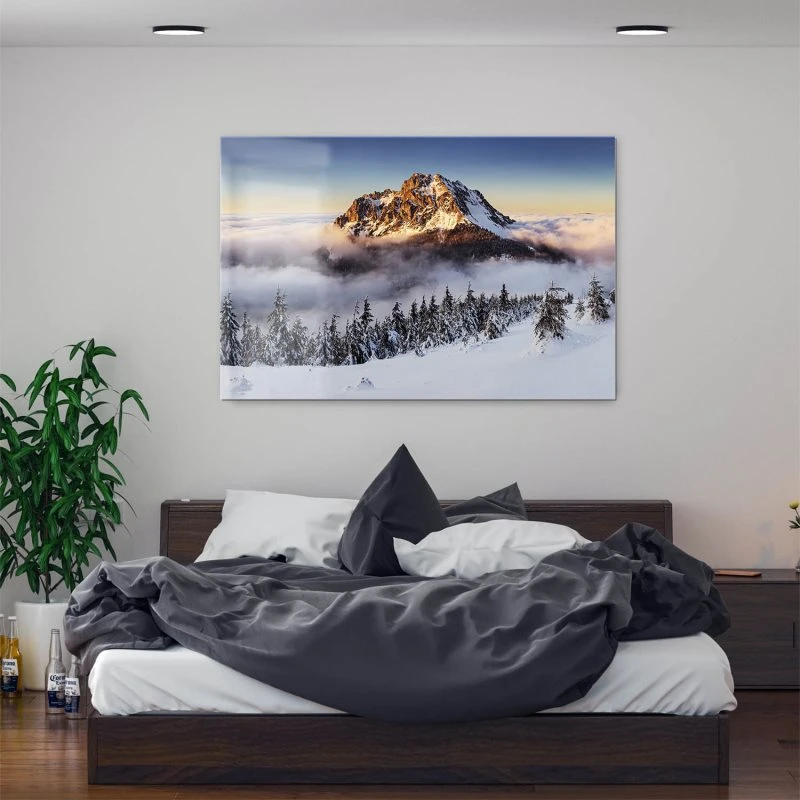 Berge & Gebirge Winter Mala Fatra slowakei als Acrylglasverbund Bild 160x120cm