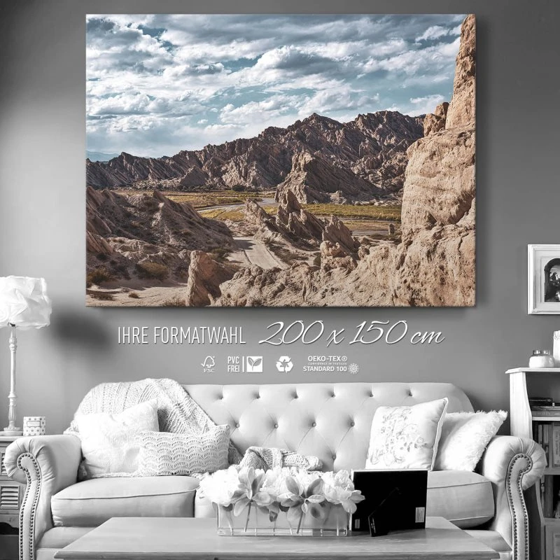 Berge & Gebirge Quebrada de las Flechas als Keilrahmenbild 200x150cm