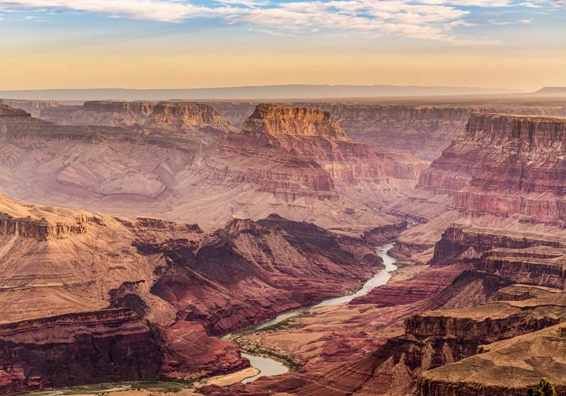 Berge & Gebirge Grand Canyon USA im weißen Bilderrahmen, 100x70cm