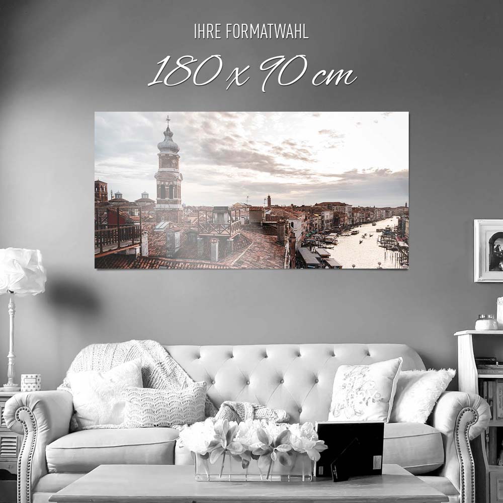 Großformat WandPoster Skyline Über den Dächern von Venedig, 180x90cm