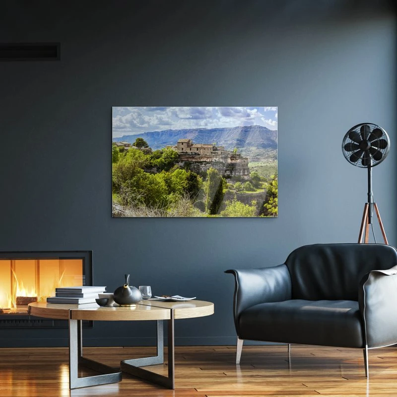 Berge & Gebirge Spanien Dorf Siurana als Acrylglasverbund Bild 150x100cm