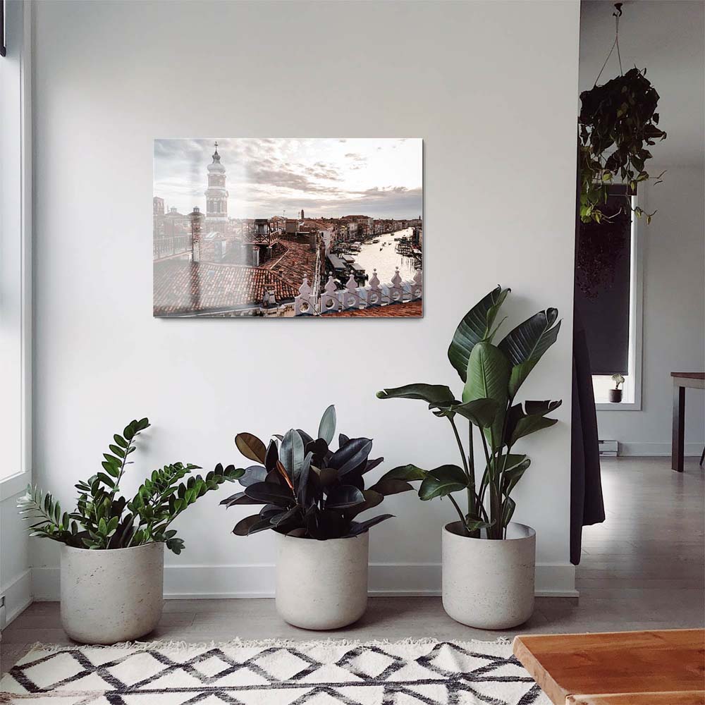 Skyline Über den Dächern von Venedig als Acrylglasverbund Bild 180x90cm