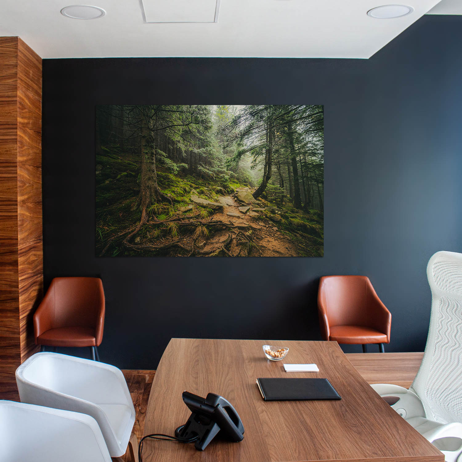 Poster 50x50cm Steinig Wald & Bäume