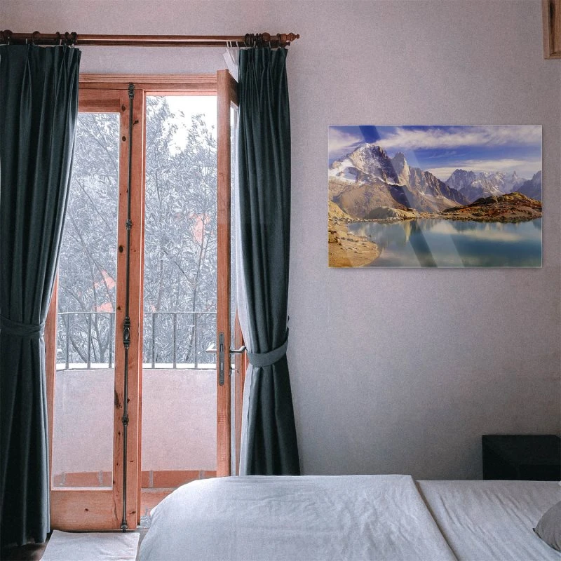 Acrylglasbild Crystal Lakes Franz. Alpen, Berge & Gebirge, 100x70cm groß
