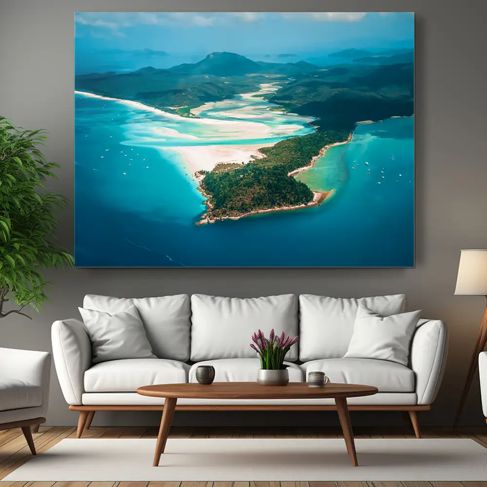 200x150cm großes Alu-Dibond Bild, Strand & Meer Panorama Australien