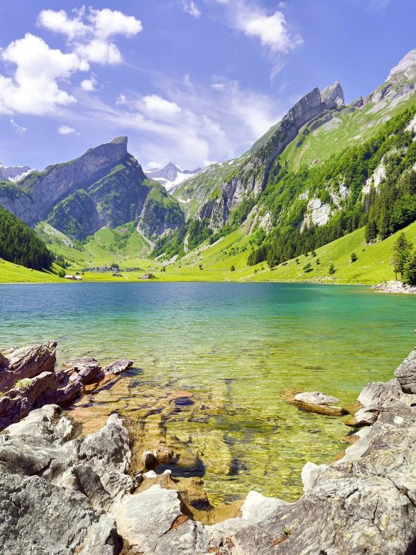 Poster 60x80cm groß, Berge & Gebirge Seealpsee Alpen