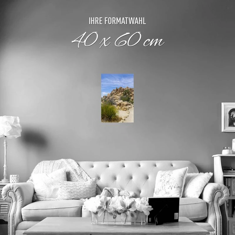 Poster 40x60cm im Hochformat, Joshua Tree National Park Berge & Gebirge
