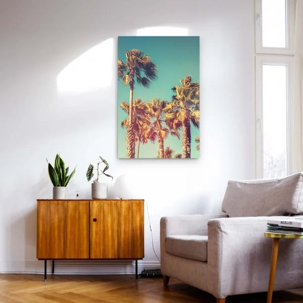 Poster Palmen retro look Kalifornien, USA, 100x75cm groß