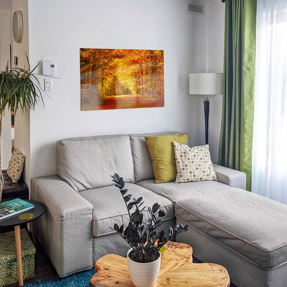 Großformat WandPoster Wald & Bäume Goldener Waldweg, 180x90cm