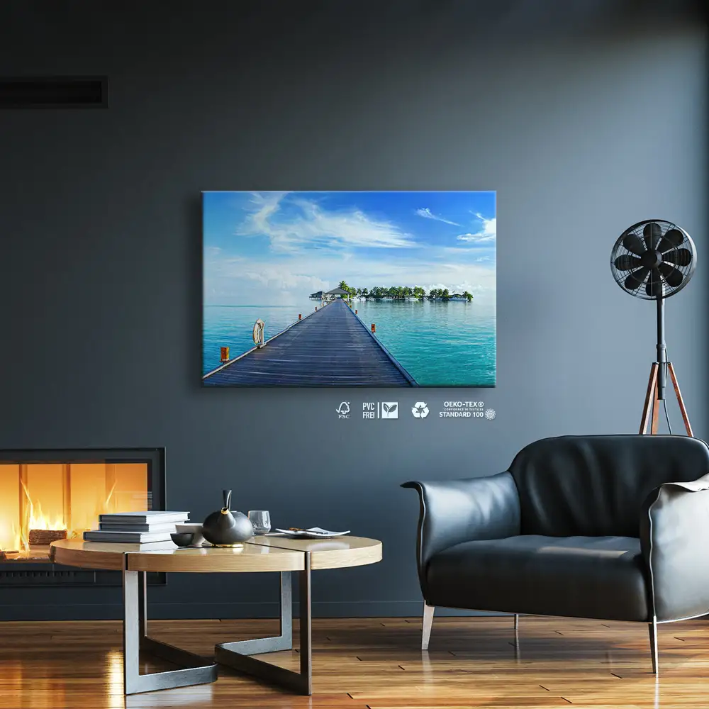 Leinwandbild Steg zur Insel, Strand & Meer 60x40cm