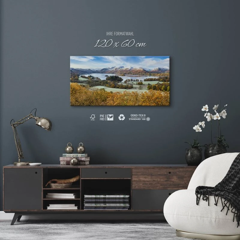 Leinwandbild 120x60cm Berge & Gebirge, Derwent Water England