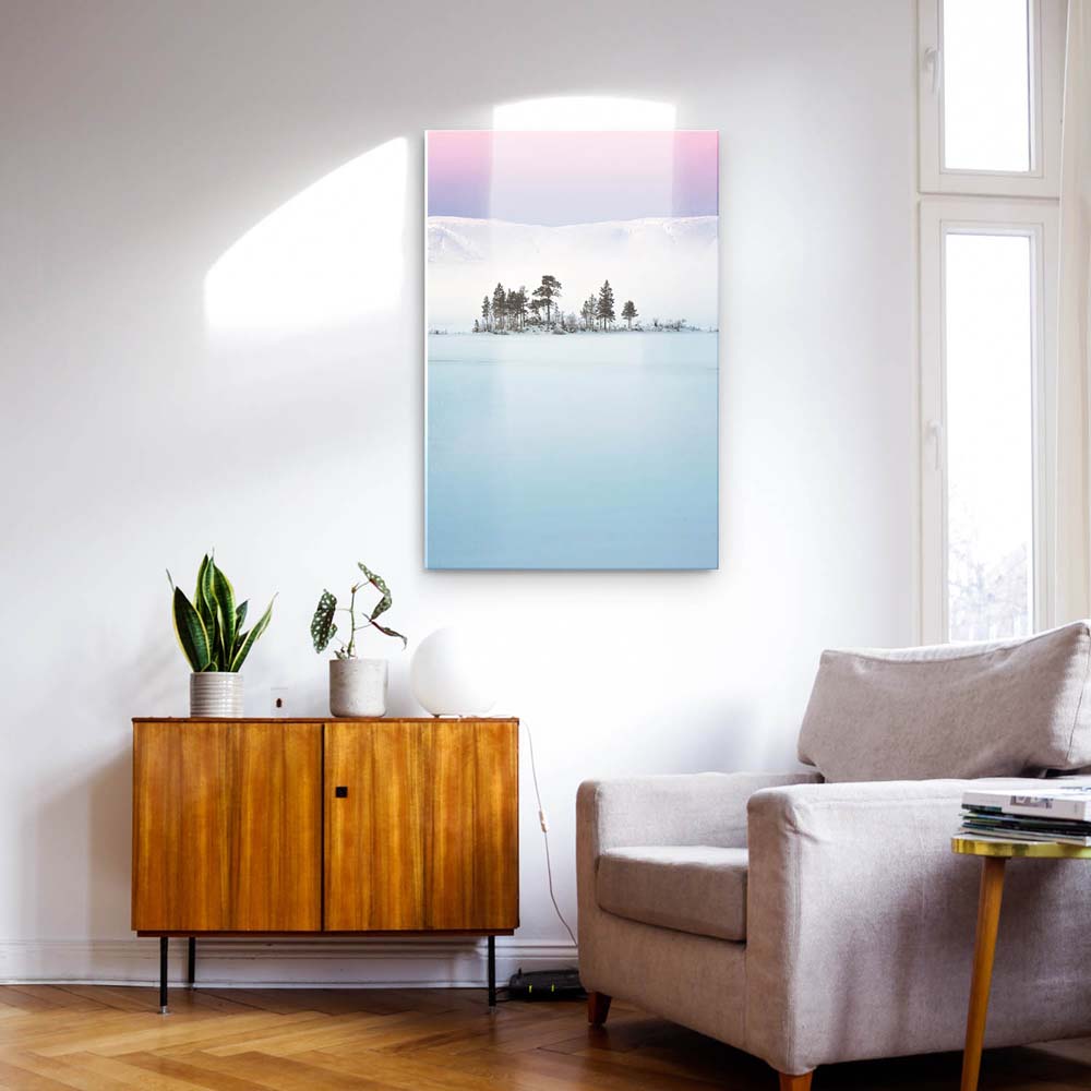 Acrylglasbild Eis & Schnee, Arktischer Winter in Norwegen, 110x50cm groß