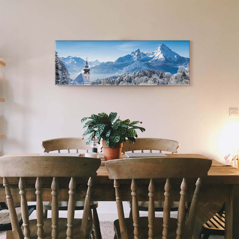 Berge & Gebirge Winter in den Alpen als Keilrahmenbild 180x90cm