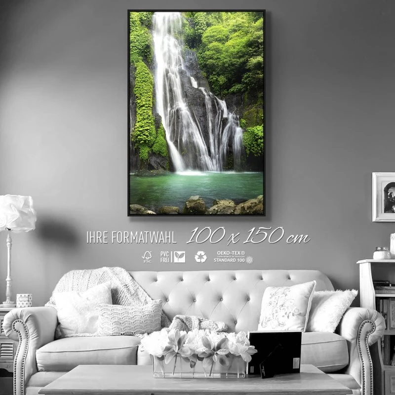 Wandbild Von Stupell Industries, 40x50 Cm – Motiv Badewanne & Wasserfall, Auf Leinwand