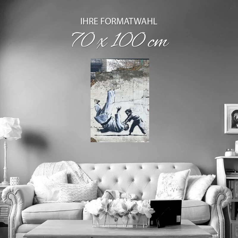 Poster Ukraine Judo Banksy, 70x100cm groß