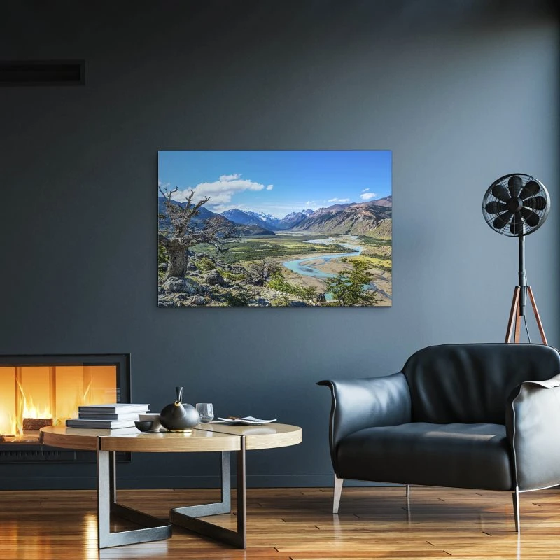 Berge & Gebirge Patagonien Flüsse als Alu-Dibond Bild 120x80cm
