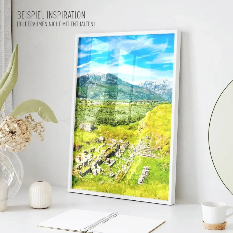 Poster 40x60cm im Hochformat, Griechenland Sparta Berge & Gebirge