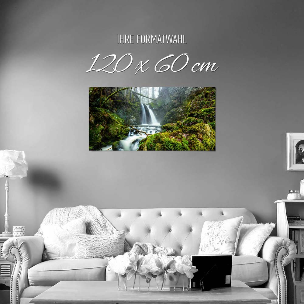 Wald & Bäume Wasserfall im Schwarzwald als Poster 120x60cm