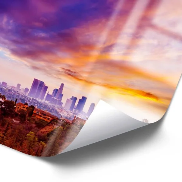 WandPoster Skyline Los Angeles hills, 50x50cm