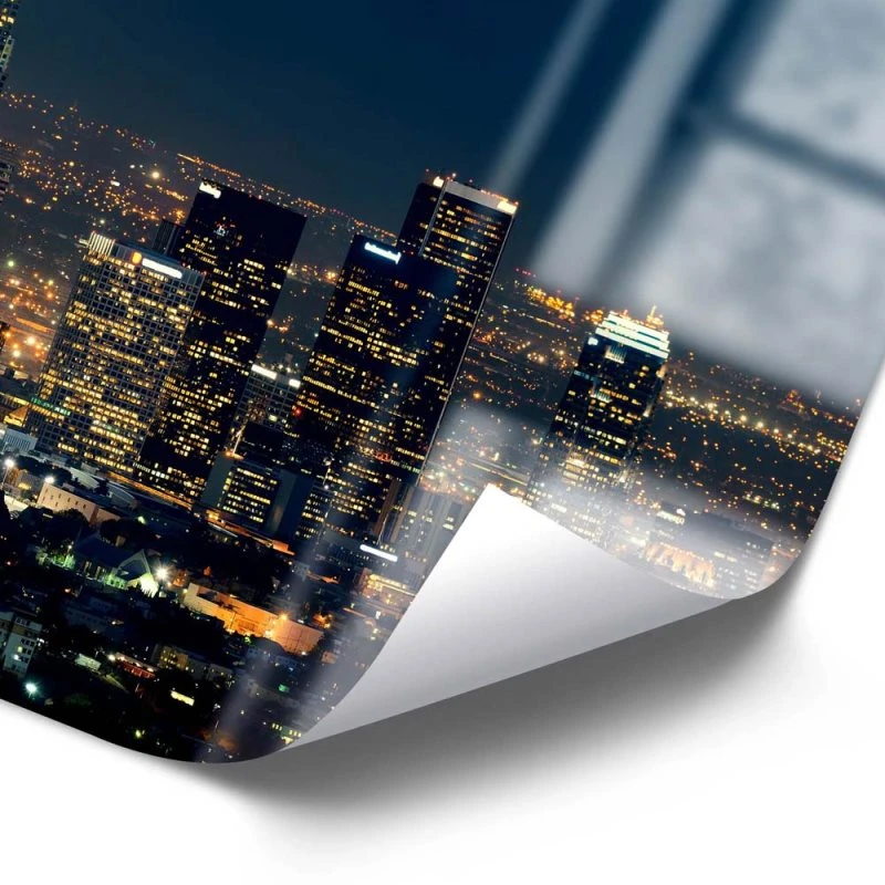 WandPoster Skyline Los Angeles Nachts, 50x50cm