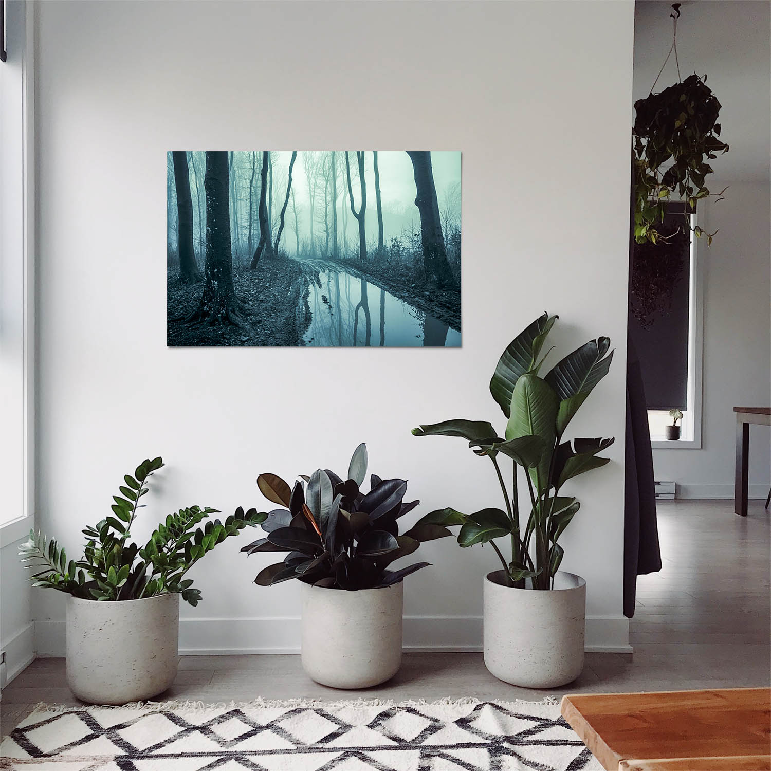 Poster 50x50cm Morast Wald & Bäume