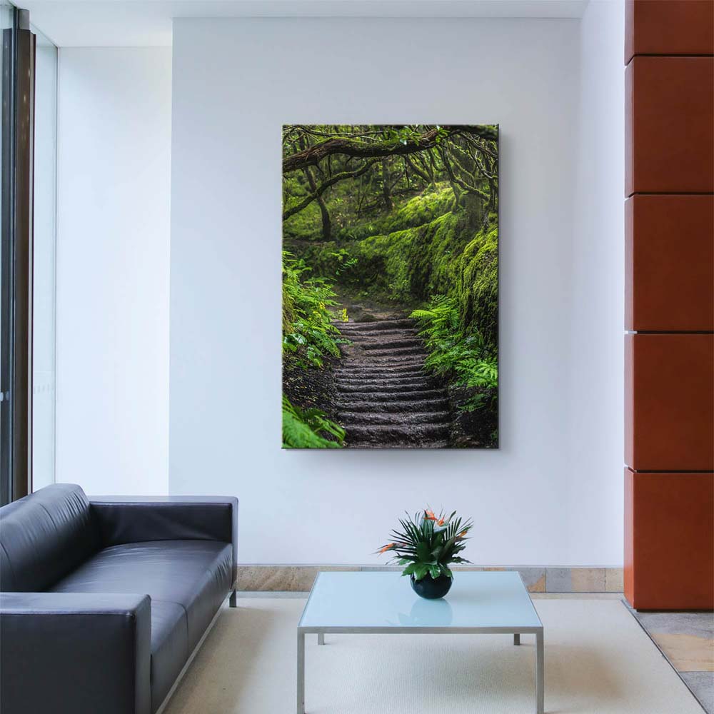 Leinwandbild Hochformat XXL 100x150cm, Teneriffa Anaga Regenwald