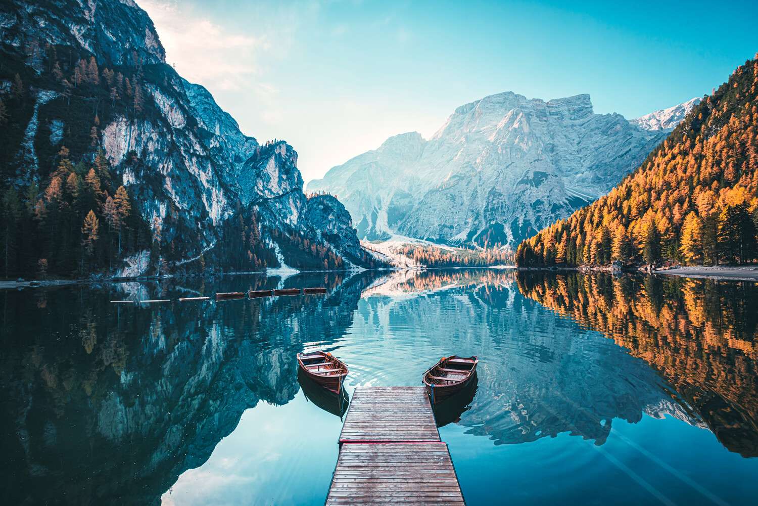 Leinwandbild Pragser Wildsee Dolomiten, Berge & Gebirge 90x60cm