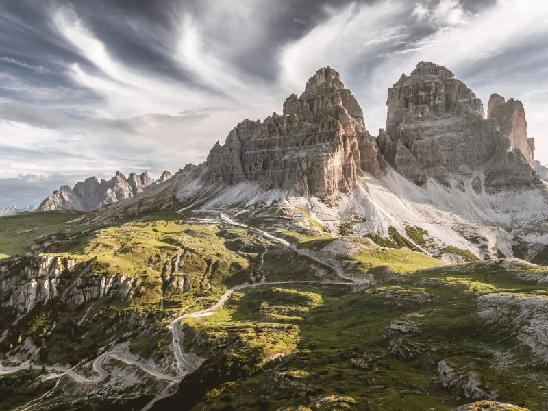 Berge & Gebirge 3 Zinnen Dolomiten als Acrylglasverbund Bild 160x120cm