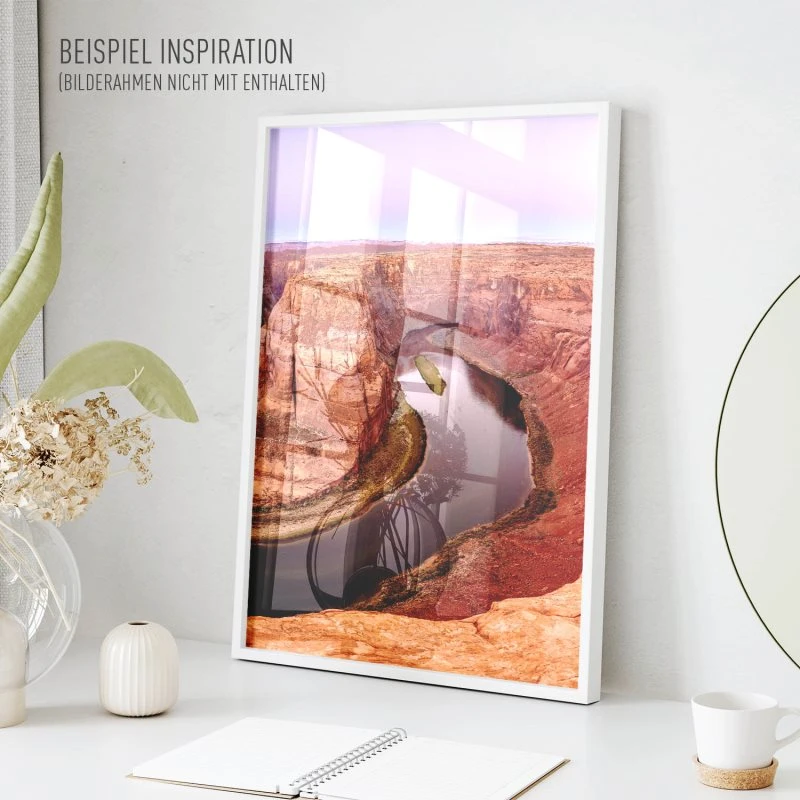 Poster 40x60cm im Hochformat, Horseshoe Bend Arizona USA Flüsse & Seen