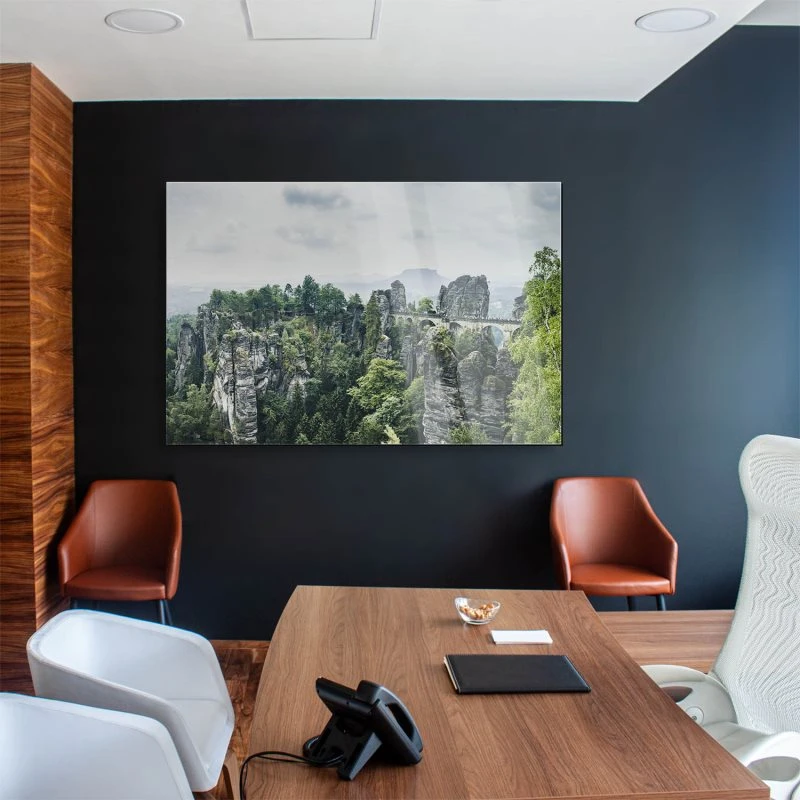 Berge & Gebirge Bastei Sächsische Schweiz  als Acrylglasverbund Bild 150x100cm