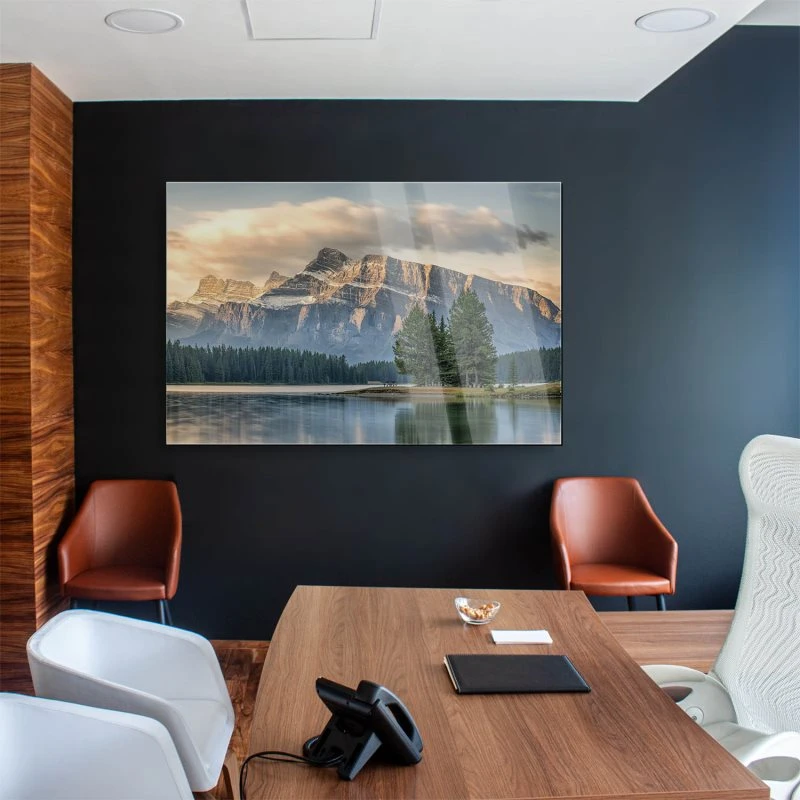 Berge & Gebirge Kanada Mount Rundle als Acrylglasverbund Bild 150x100cm
